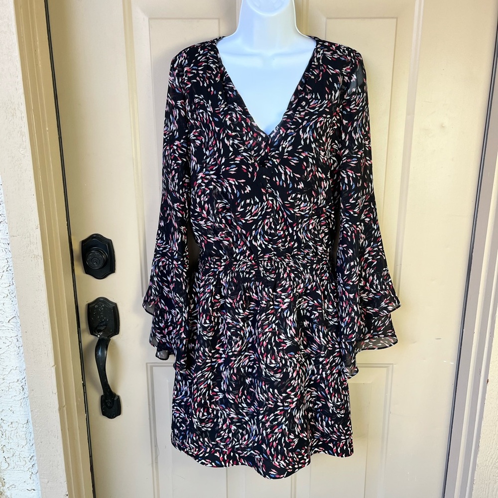 White House Black Market Black and Pink Dress